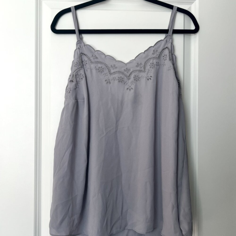 Torrid Lavender Georgette Lace Trim Cami Top – Size 0 (Large 12/14)